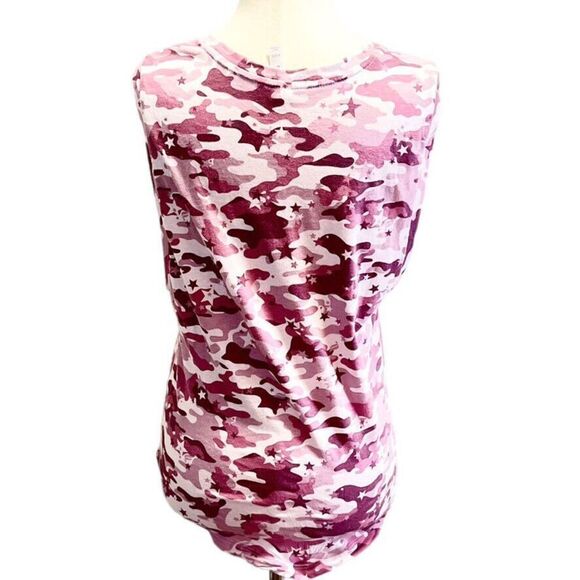 Fabletics Janis Muscle Tank Top Pink Purple Camo Camouflage Sleeveless XXSMALL - Picture 3 of 7